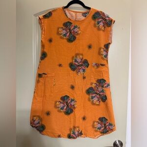Floral Orange Mini Dress